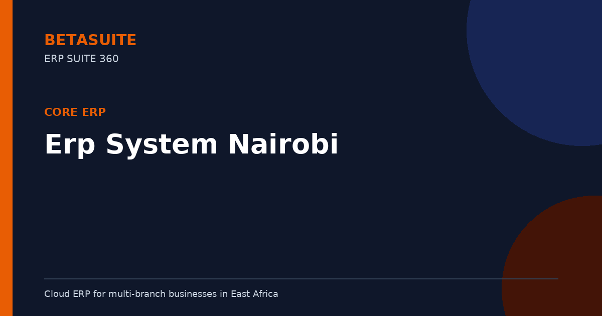 Erp System Nairobi