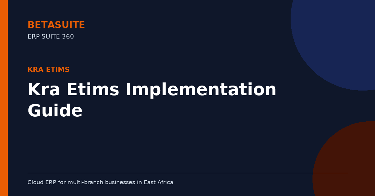 Kra Etims Implementation Guide