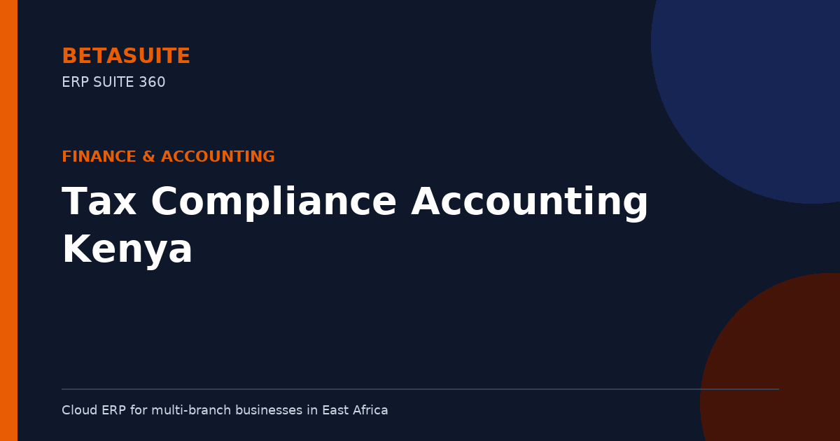 Tax Compliance Accounting Kenya