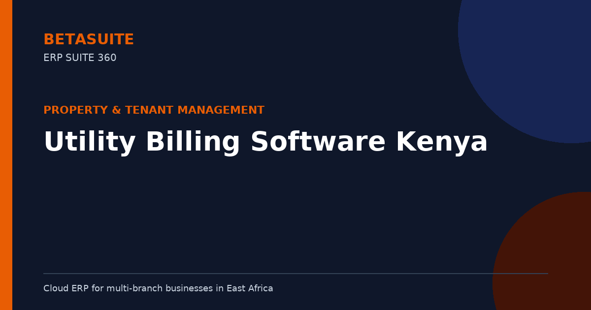 Utility Billing Software Kenya